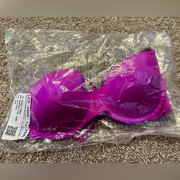 NWT Savage X Fenty 34DDD Purple Satin Balconette Bra - Picture 4 of 5